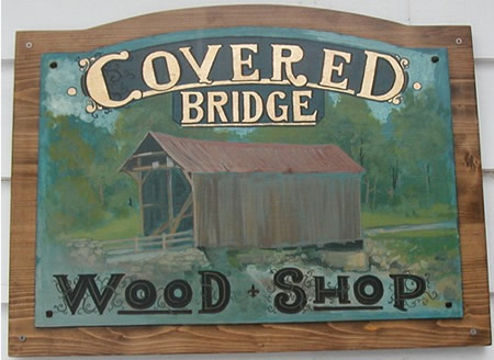 Covered Bridge Wood Shop sign